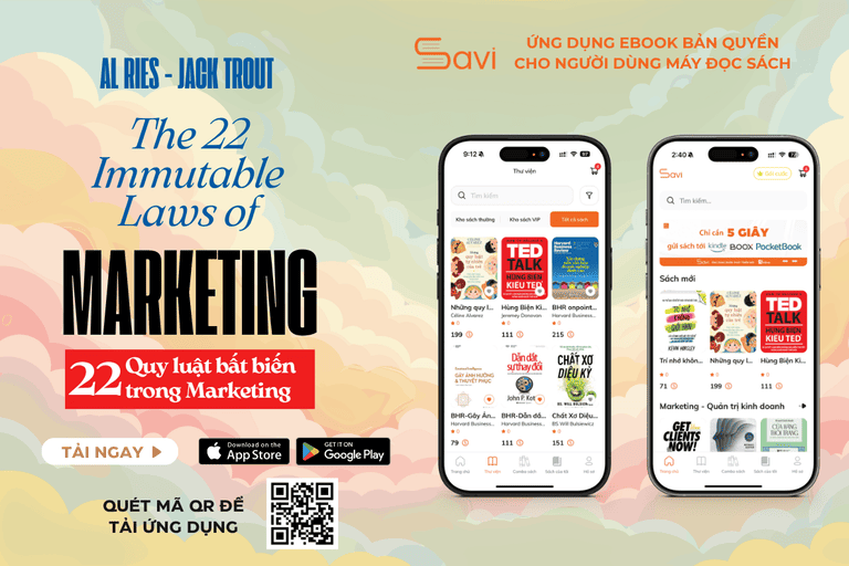 22 Quy Luật Bất Biến Trong Marketing ebook đã có trên Savi