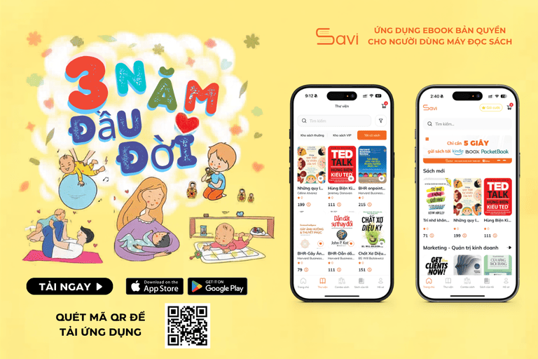 Ebook "3 Năm Đầu Đời" đã có mặt trên Savi
