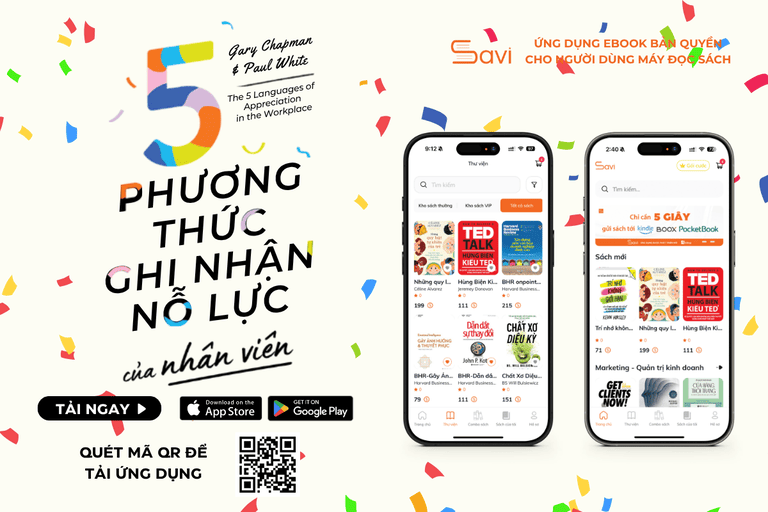Ebook "5 Phương Thức Ghi Nhận Nỗ Lực Của Nhân Viên" đã có mặt trên Savi
