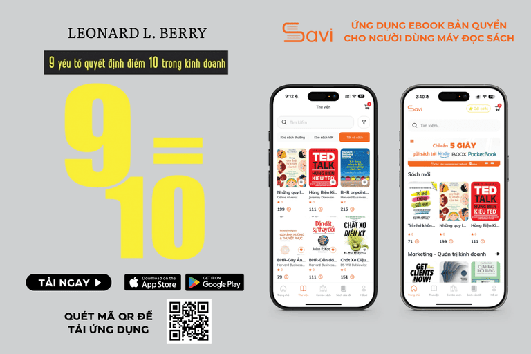 9=10: 9 Yếu Tố Quyết Định Điểm 10 Trong Kinh Doanh Ebook đã có trên Savi