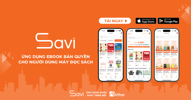 Savi - Ứng dụng Ebook bản quyền cho máy đọc sách