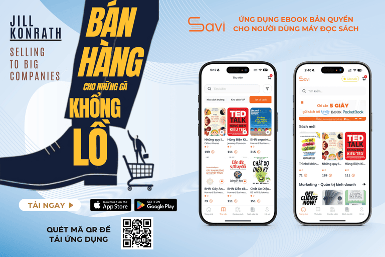 Ebook "Bán Hàng Cho Những Gã Khổng Lồ" đã có mặt trên Savi