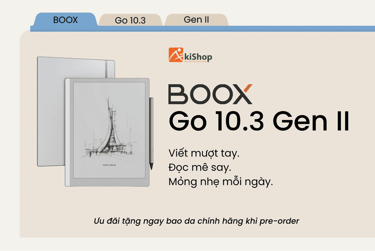 Pre-order BOOX Go 10.3 Gen II tại Akishop 