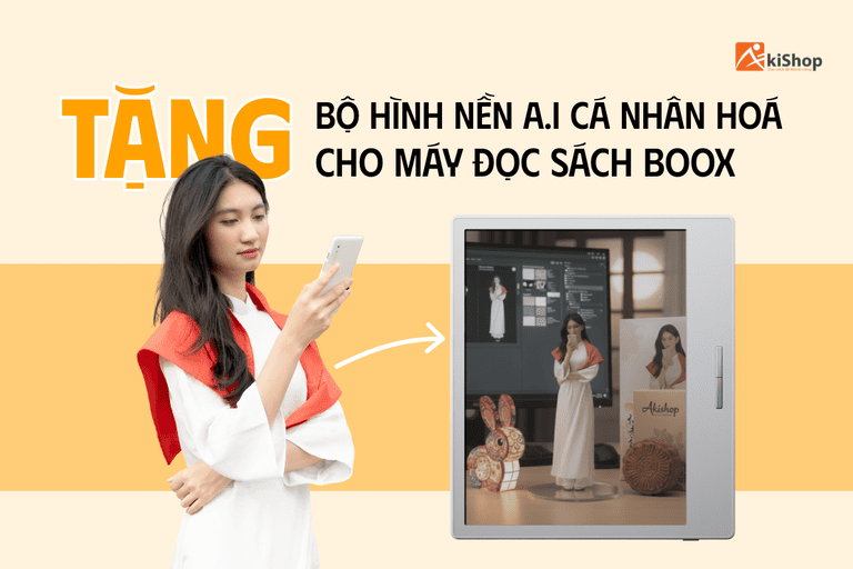 Chương trình tặng bộ hình nền AI cho khách hàng sử dụng máy đọc sách Boox
