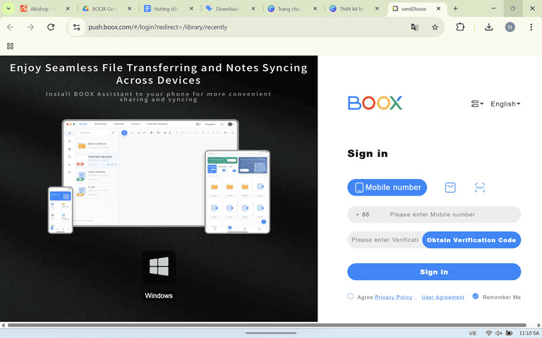 Boox hỗ trợ lưu trữ đám mây