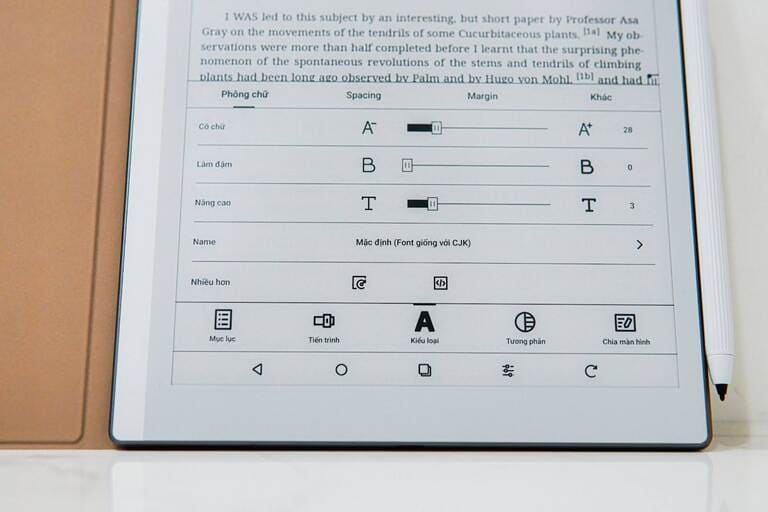 Thay font và kích thước chữ phù hợp với mong muốn người đọc