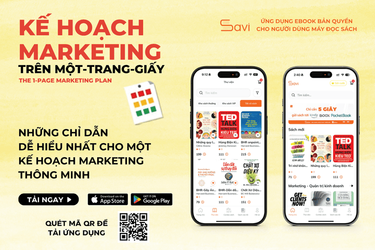 Ebook "Kế Hoạch Marketing Trên Một Trang Giấy" đã có mặt ở Savi