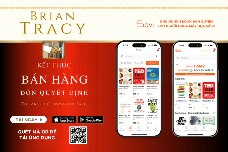 Ebook "Kết Thúc Bán Hàng – Đòn Quyết Định" đã có mặt trên Savi