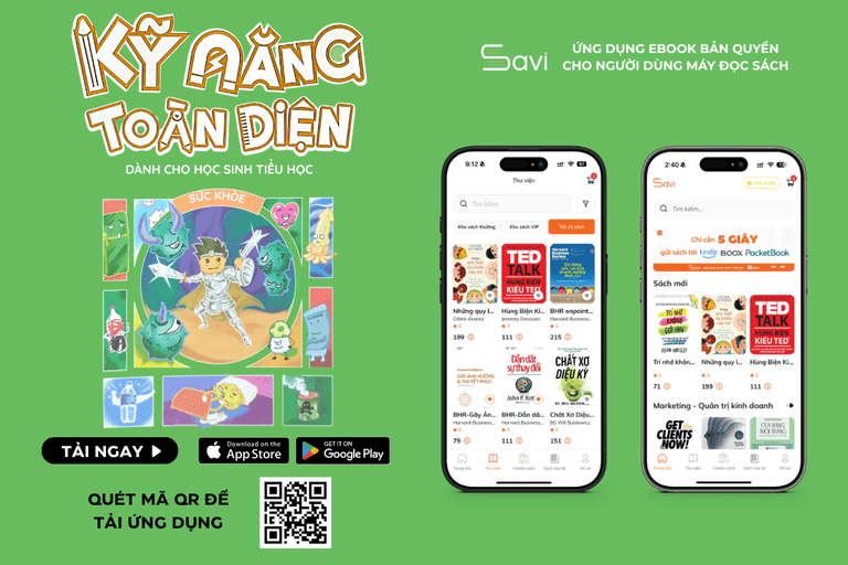 Ebook "Kỹ Năng Toàn Diện Dành Cho Học Sinh Tiểu Học - Sức Khỏe" đã có mặt trên Savi