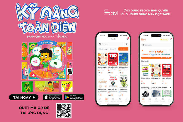 Ebook "Kỹ Năng Toàn Diện Dành Cho Học Sinh Tiểu Học - Trong Nhà" đã có mặt trên Savi