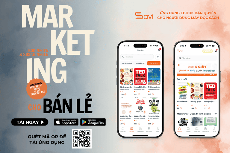 Ebook " Marketing cho bán lẻ" đã có mặt trên Savi