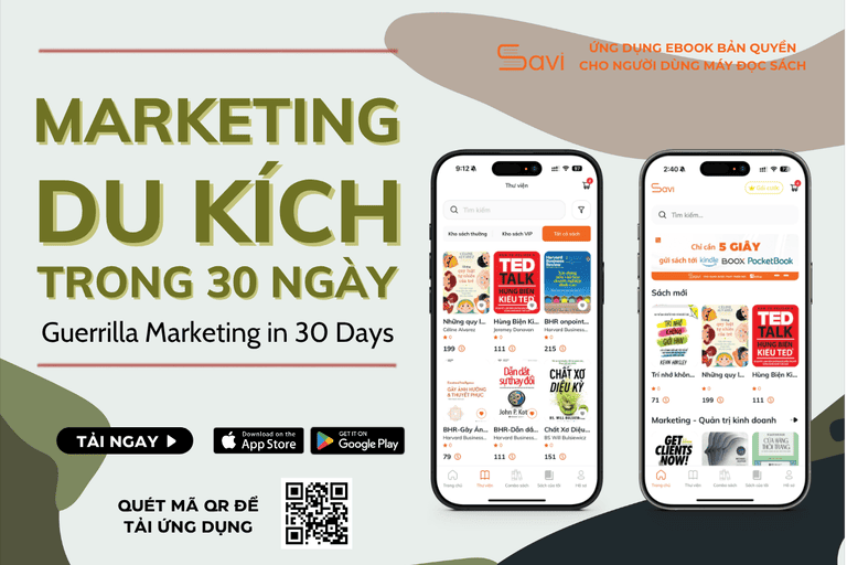 Ebook "Marketing du kích trong 30 ngày" đã có mặt trên Savi