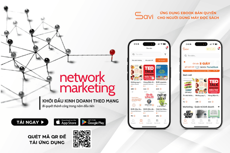 Ebook "Network Marketing - Khởi đầu kinh doanh theo mạng" đã có mặt trên Savi