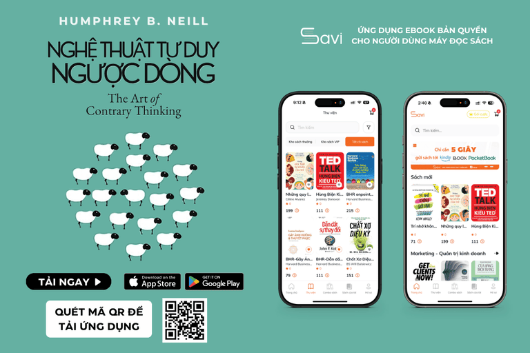 Ebook "Nghệ Thuật Tư Duy Ngược Dòng" đã có mặt trên Savi