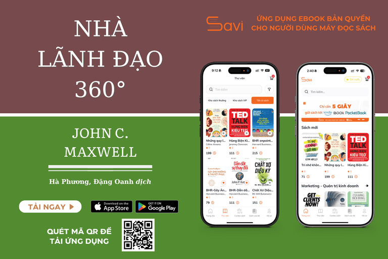 Nhà Lãnh Đạo 360° ebook đã có mặt trên Savi