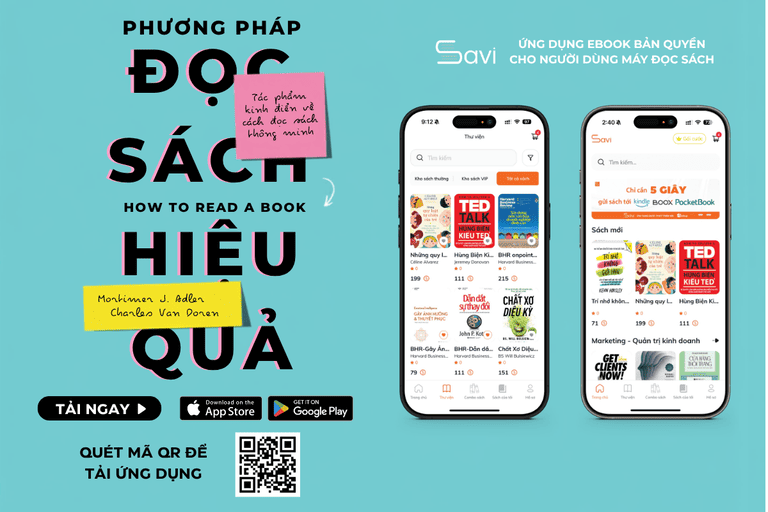 Ebook "Phương Pháp Đọc Hiệu Quả" đã có mặt trên Savi