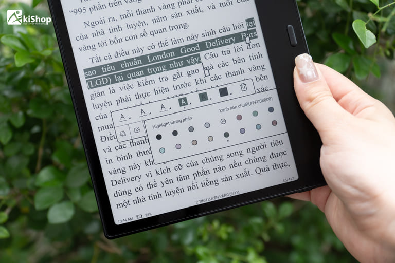 Máy đọc sách tối ưu cho việc học tiếng Việt 