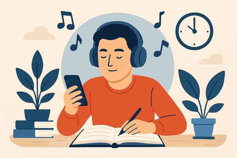 Kết hợp âm nhạc và không gian học tập 