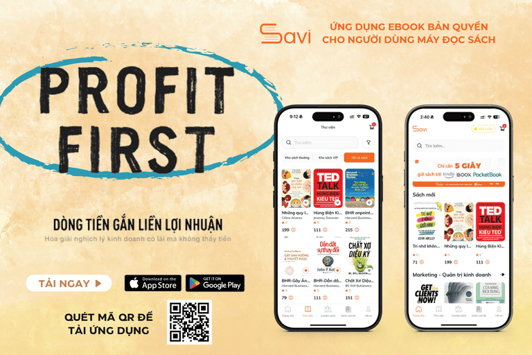 Ebook "Profit First - Dòng Tiền Gắn Liền Lợi Nhuận" đã có mặt trên Savi