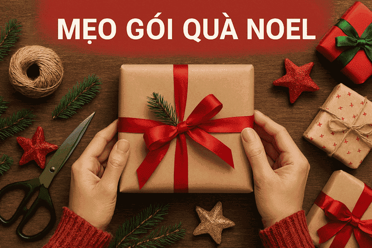 Mẹo gói quà Noel 