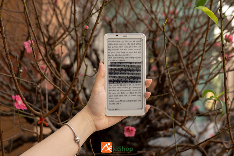 Cầm BOOX Palma bằng 1 tay 