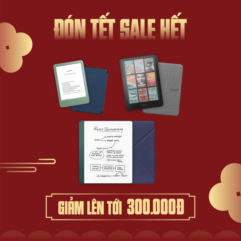 Kindle + bao da giảm đến 300.000đ