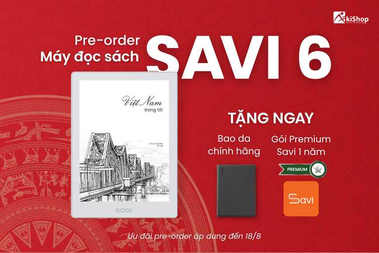 Tặng bao da và gói SAVI khi mua Savi 6 tại Akishop