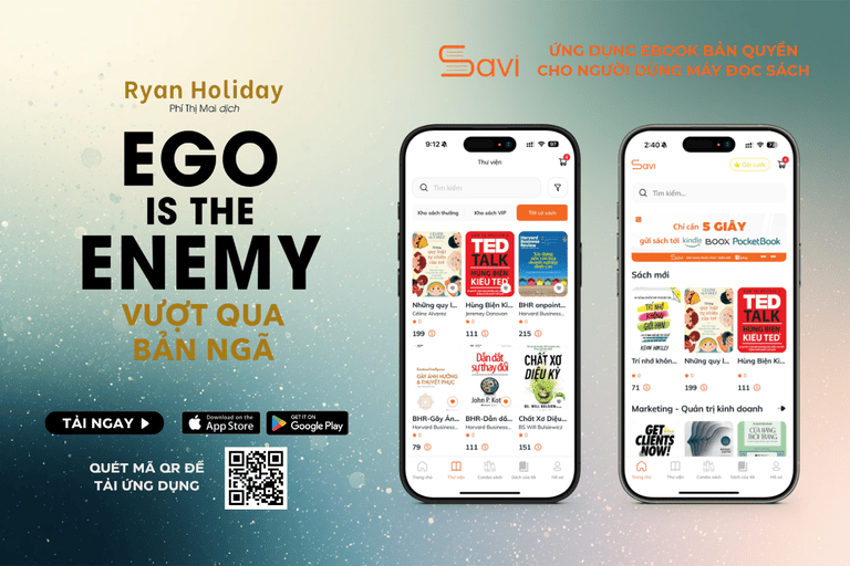 Vượt qua bản ngã ebook đã có trên ứng dụng Savi